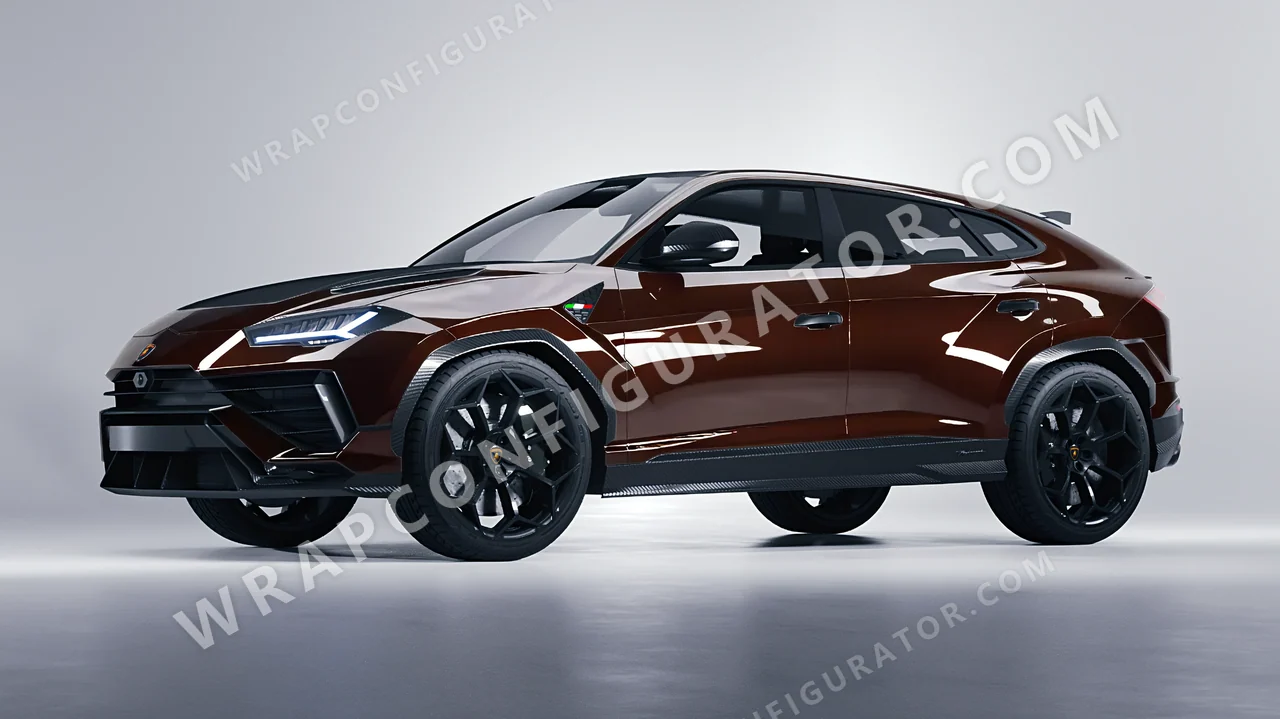 Brown Lamborghini Urus Performante 2024 wrapped in Inozetek Dynamic PPF DDE Chocolate DDE103