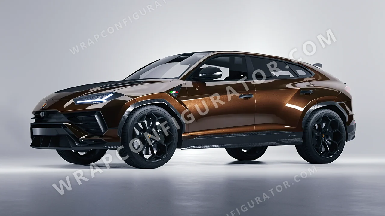 Brown Lamborghini Urus Performante 2024 wrapped in ORACAL Orient Brown 970RA-874G