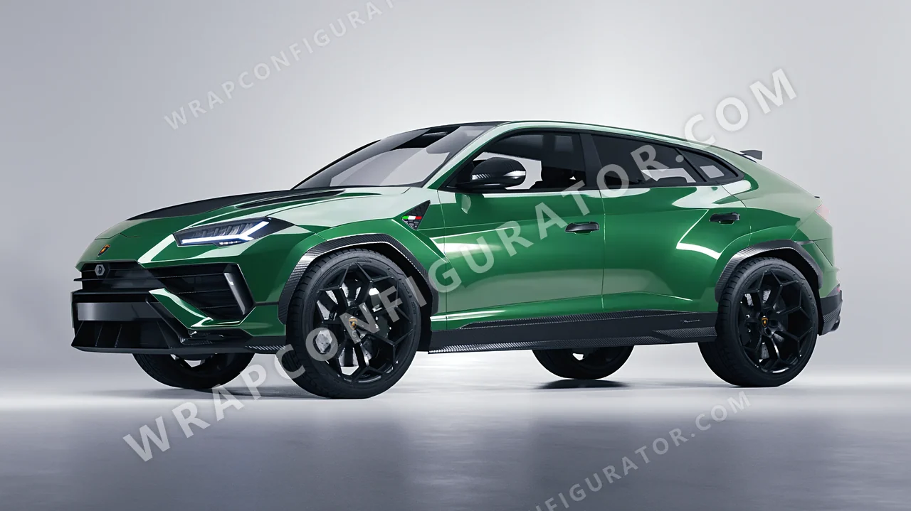 Green Lamborghini Urus Performante 2024 wrapped in 3M Mantis Green HG36