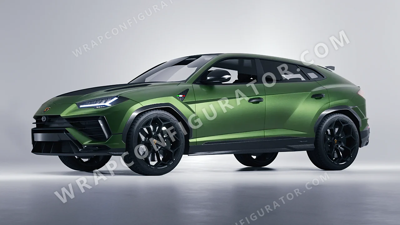 Green Lamborghini Urus Performante 2024 wrapped in Avery Dennison Apple Green SW900-745-M