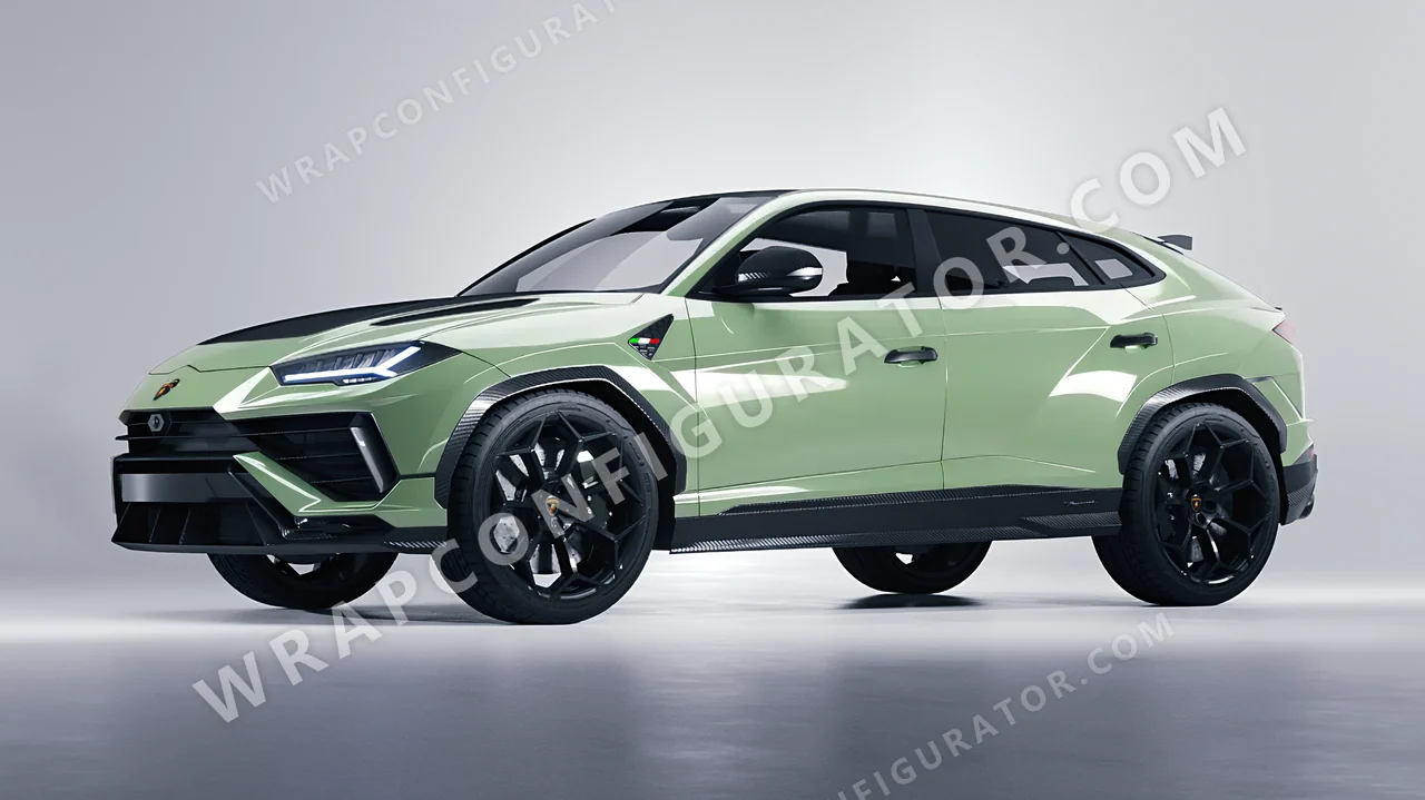 Green Lamborghini Urus Performante 2024 wrapped in Avery Dennison Light Pistachio SW900-728-O