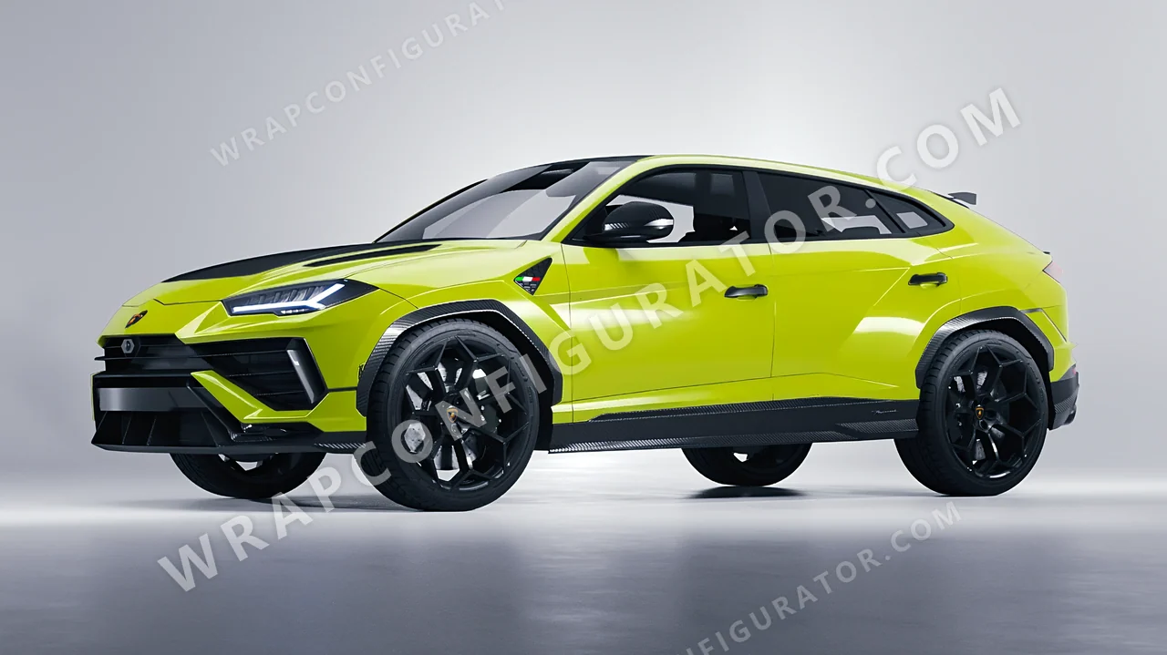 Green Lamborghini Urus Performante 2024 wrapped in Avery Dennison Lime Green SW900-731-O