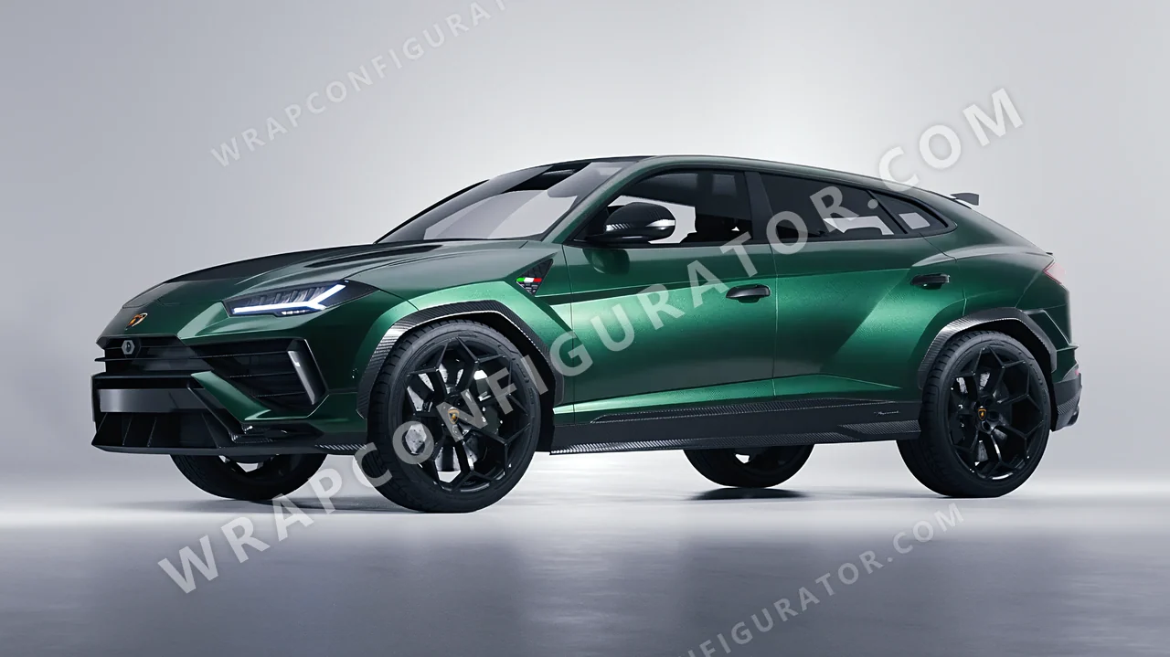Green Lamborghini Urus Performante 2024 wrapped in Avery Dennison Pearl Dark Green SW900-796-S