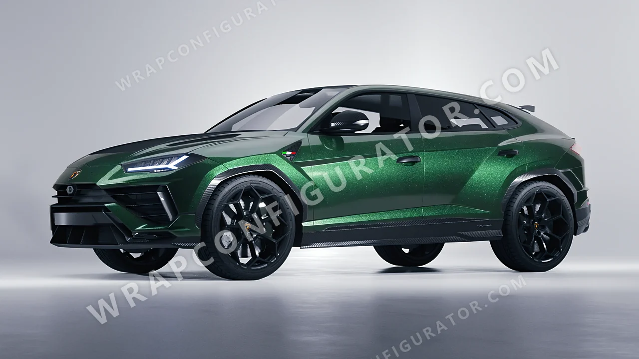 Green Lamborghini Urus Performante 2024 wrapped in Avery Dennison Radioactive SW900-762-M