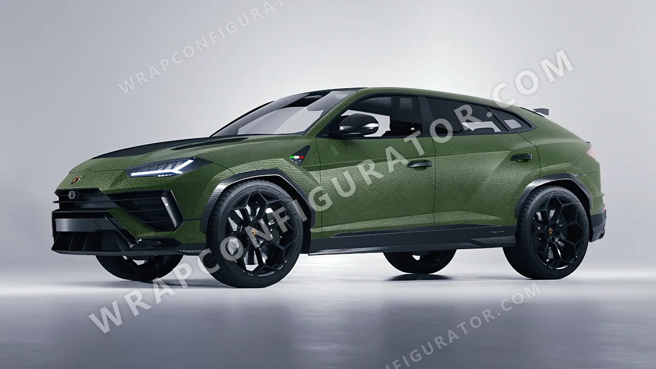 Green Lamborghini Urus Performante 2024 wrapped in Avery Dennison Rugged Marsh Green SW900-738-X
