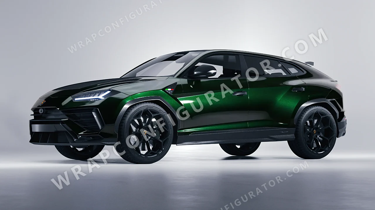 Green Lamborghini Urus Performante 2024 wrapped in Colourshield PPF by HyperPro Dark Emerald HGM43-P