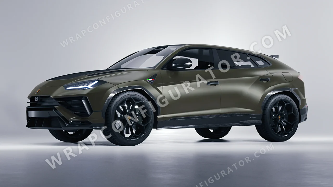 Green Lamborghini Urus Performante 2024 wrapped in Colourshield PPF by HyperPro Gray Green SMF46-P
