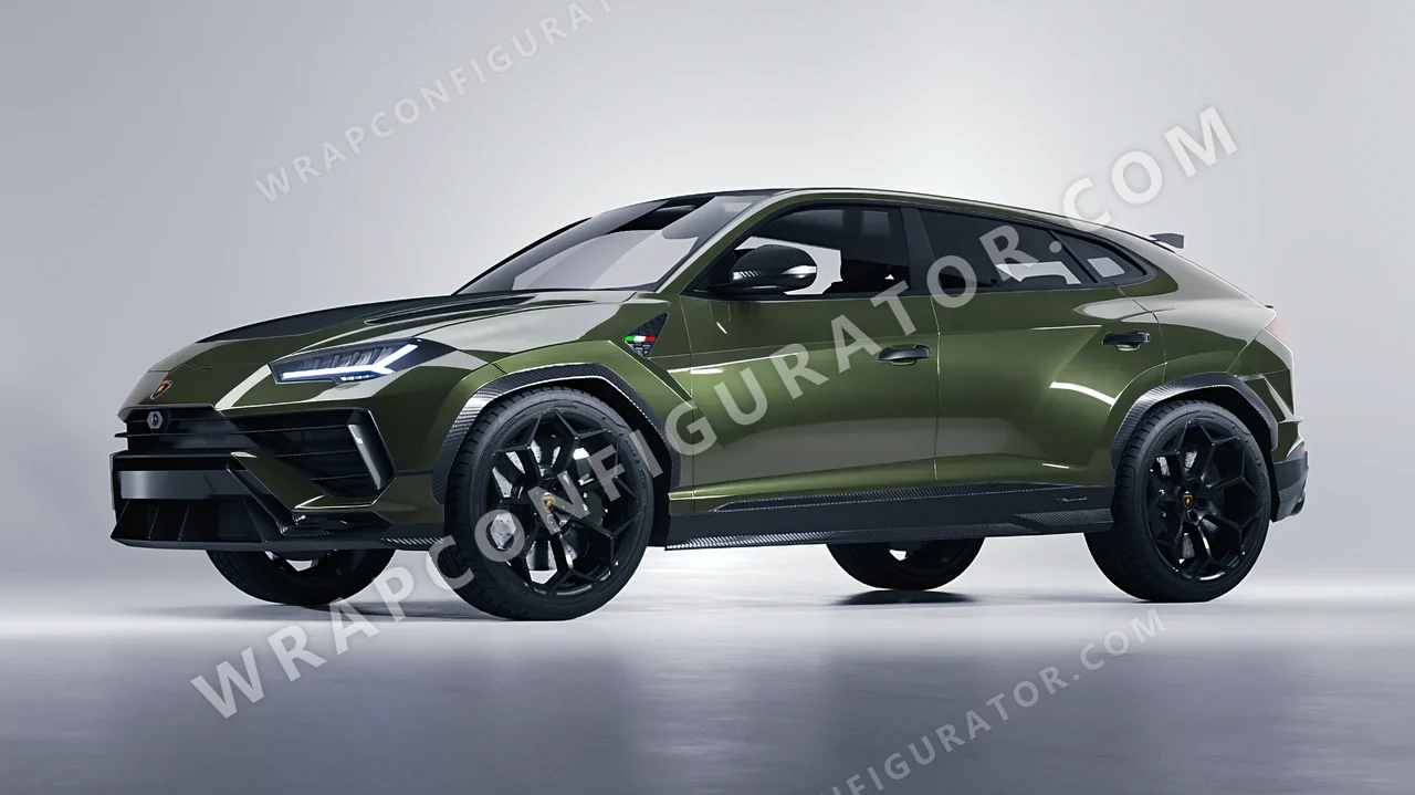 Green Lamborghini Urus Performante 2024 wrapped in Colourshield PPF by HyperPro Laurel Green HGM53-P