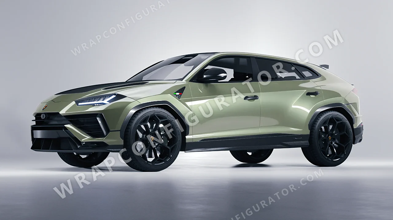 Green Lamborghini Urus Performante 2024 wrapped in Colourshield PPF by HyperPro Light Laurel Green HGM66-P