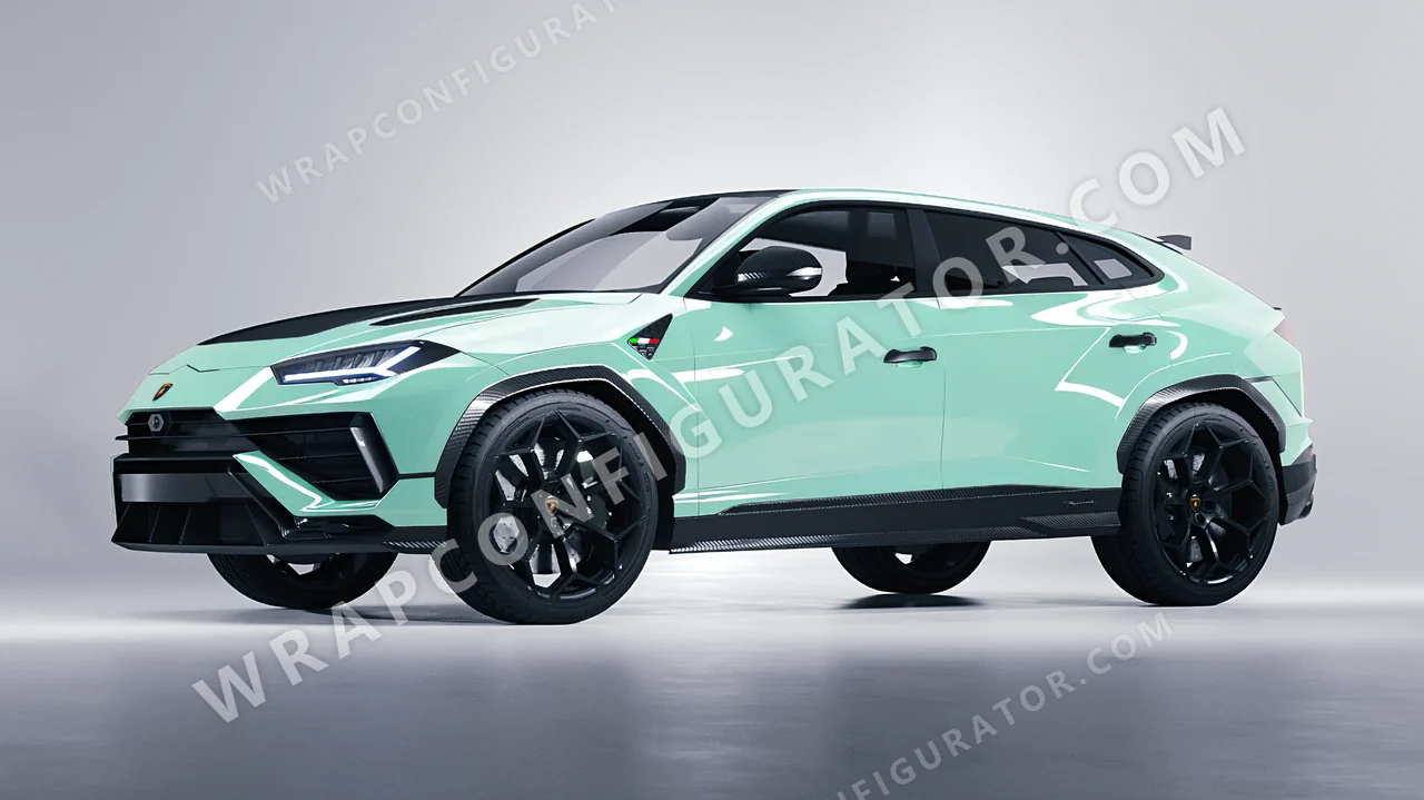 Green Lamborghini Urus Performante 2024 wrapped in Colourshield PPF by HyperPro Mint Green HGF80-P