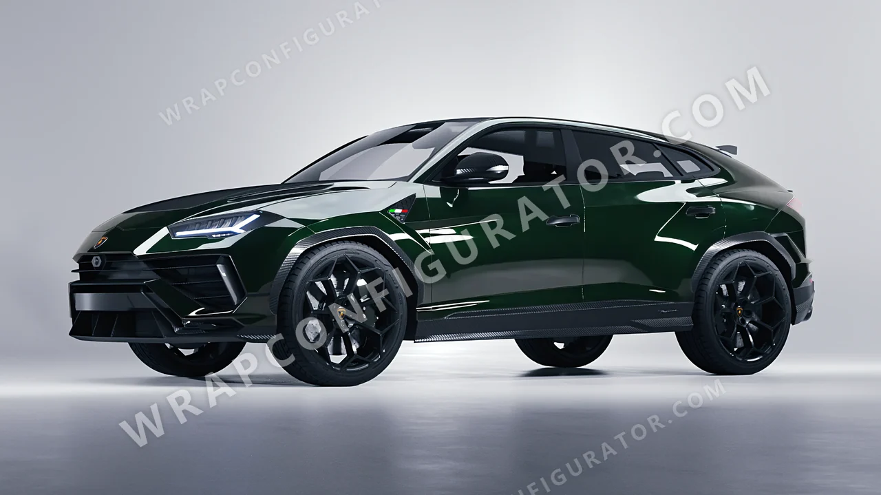 Green Lamborghini Urus Performante 2024 wrapped in Colourshield PPF by HyperPro Racing Green HGF84-P