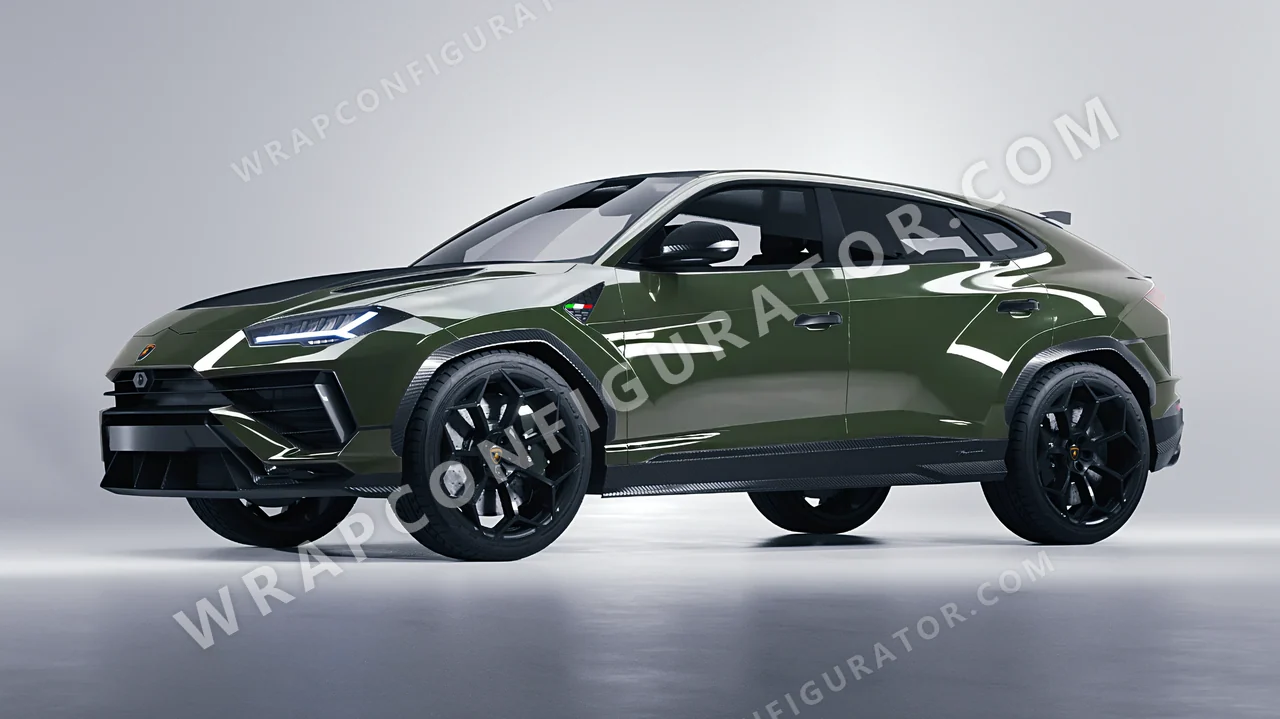 Green Lamborghini Urus Performante 2024 wrapped in Colourshield PPF by HyperPro Retro Green HGF63-P
