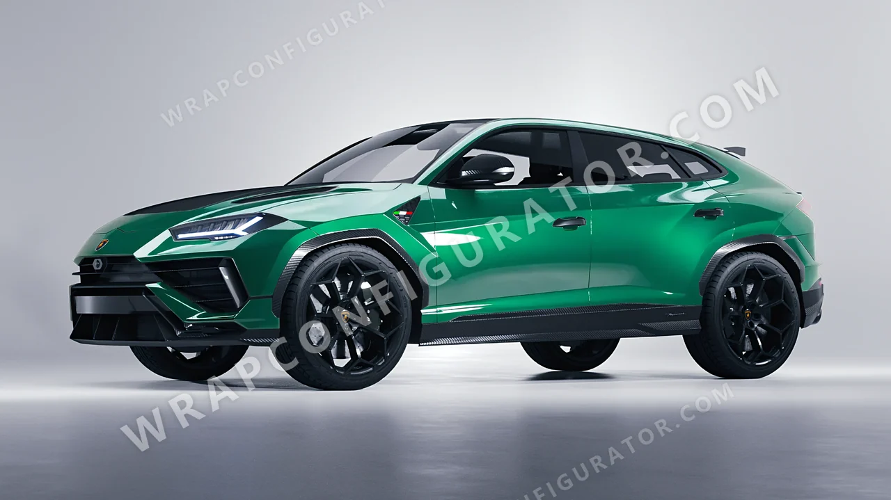Green Lamborghini Urus Performante 2024 wrapped in Colourshield PPF by HyperPro Sea Green HGF79-P
