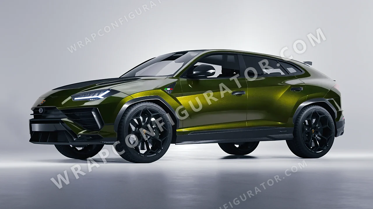 Green Lamborghini Urus Performante 2024 wrapped in Colourshield PPF by HyperPro Seaweed Green HGM47-P