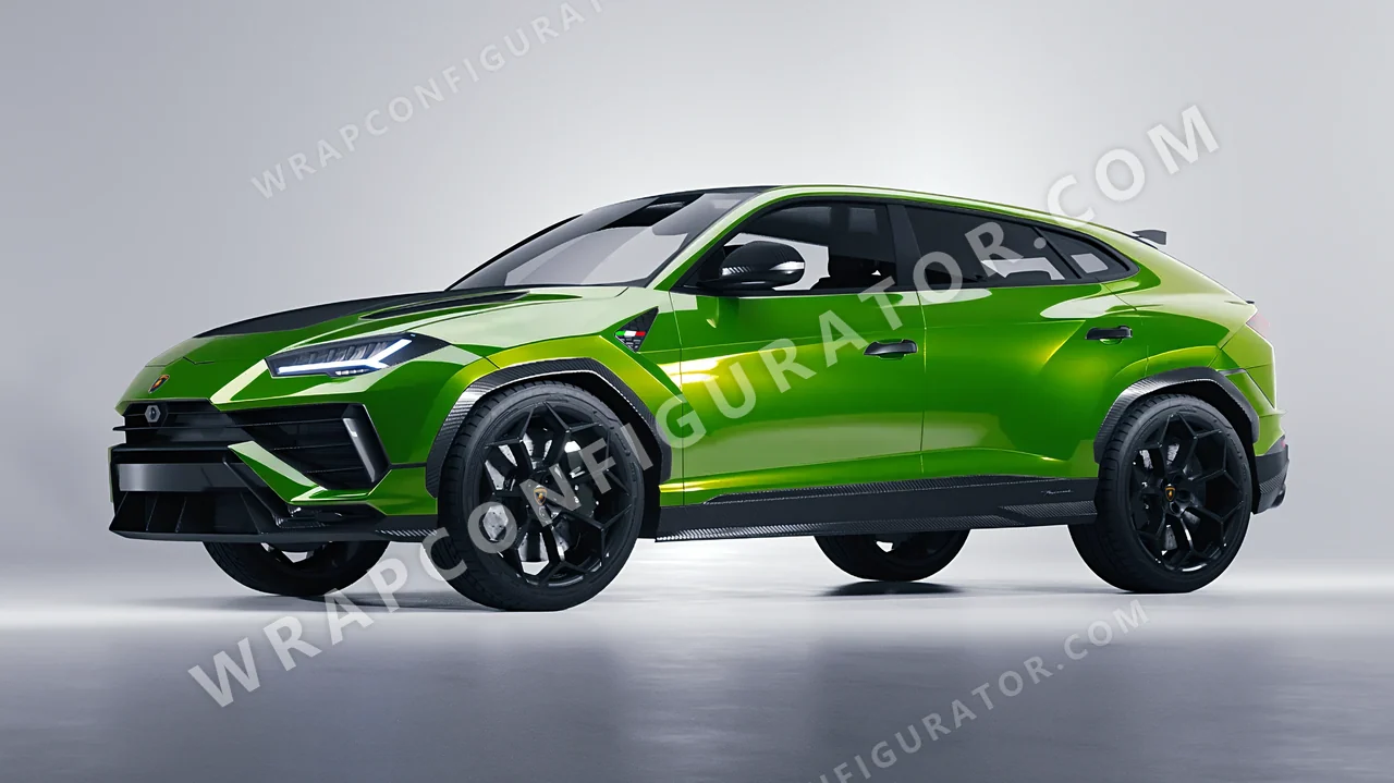 Green Lamborghini Urus Performante 2024 wrapped in Inozetek Dynamic PPF Drift HQ Java Green DHQ999
