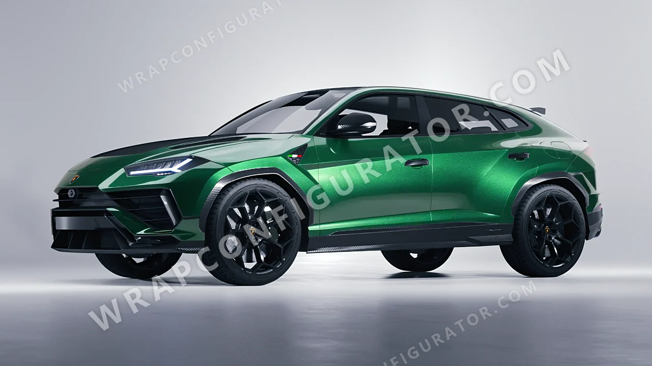 Green Lamborghini Urus Performante 2024 wrapped in KPMF Envious Green K75407