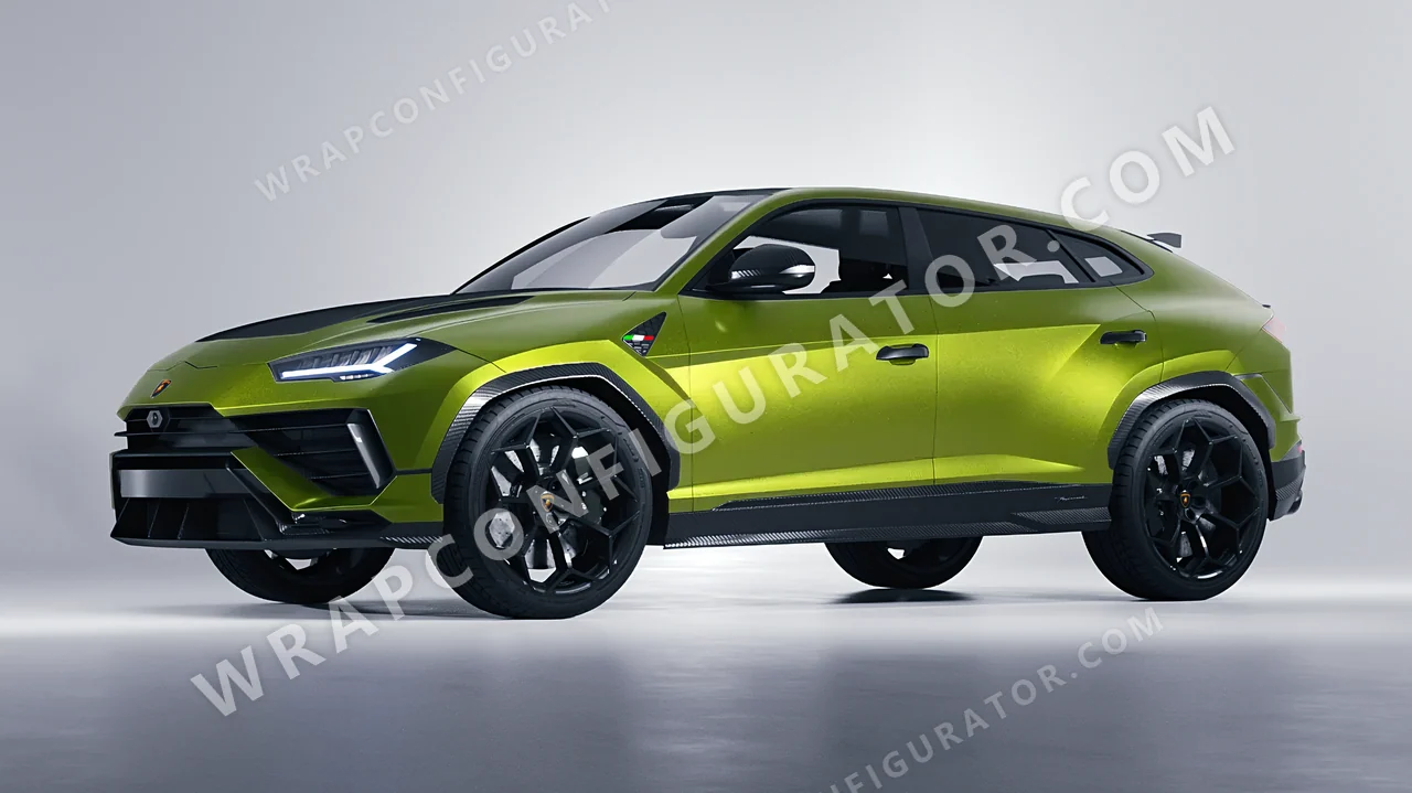 Green Lamborghini Urus Performante 2024 wrapped in KPMF Matt Viper Green K75542