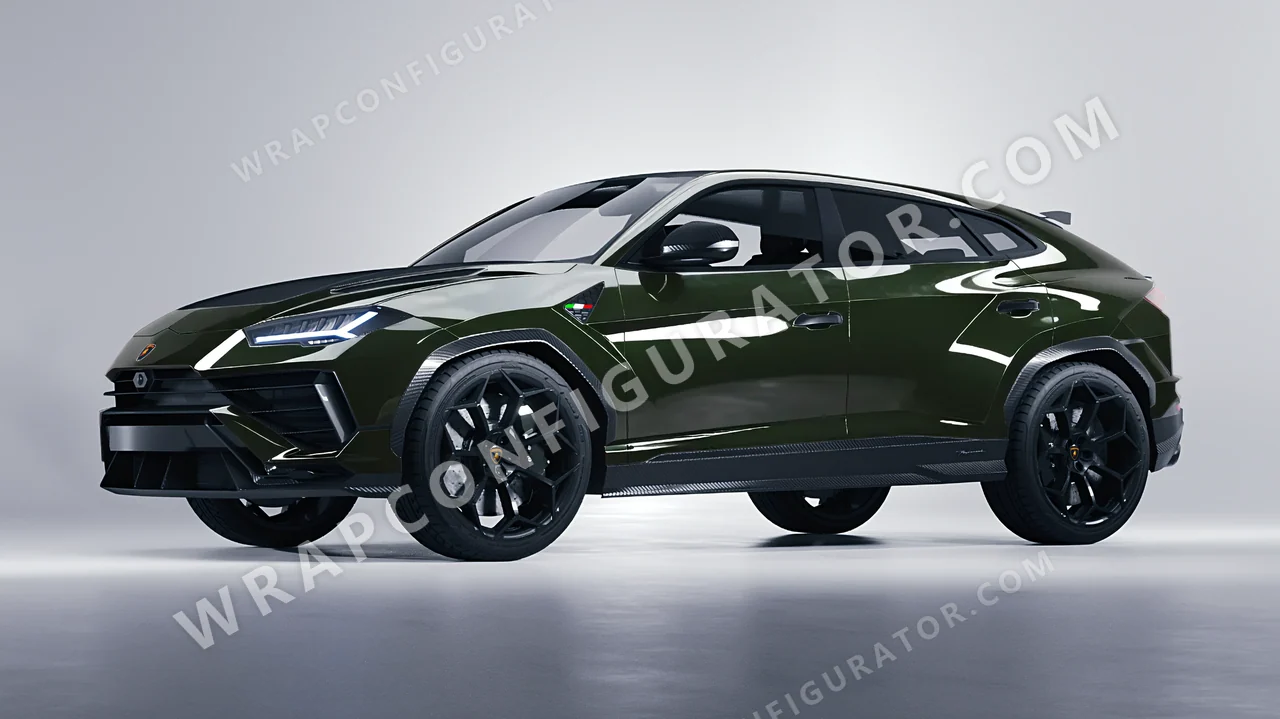 Green Lamborghini Urus Performante 2024 wrapped in ORACAL Bottle Green 970RA-286G