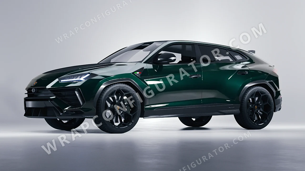 Green Lamborghini Urus Performante 2024 wrapped in ORACAL Fir Tree Green 970RA-622G