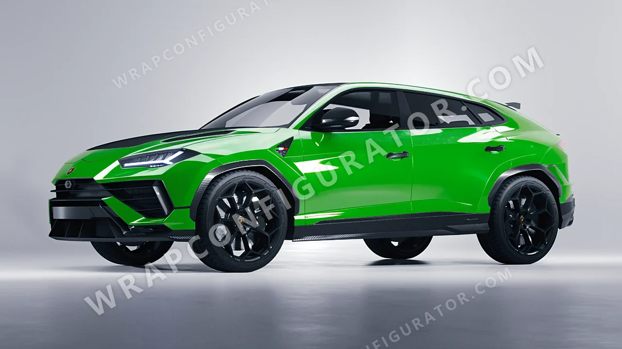 Green Lamborghini Urus Performante 2024 wrapped in ORACAL Lawn Green 970RA-464G