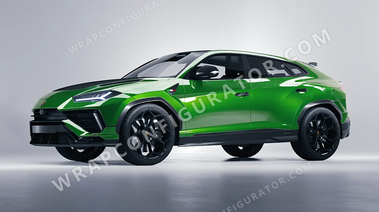 Green Lamborghini Urus Performante 2024 wrapped in ORACAL Tree Green 970RA-486G