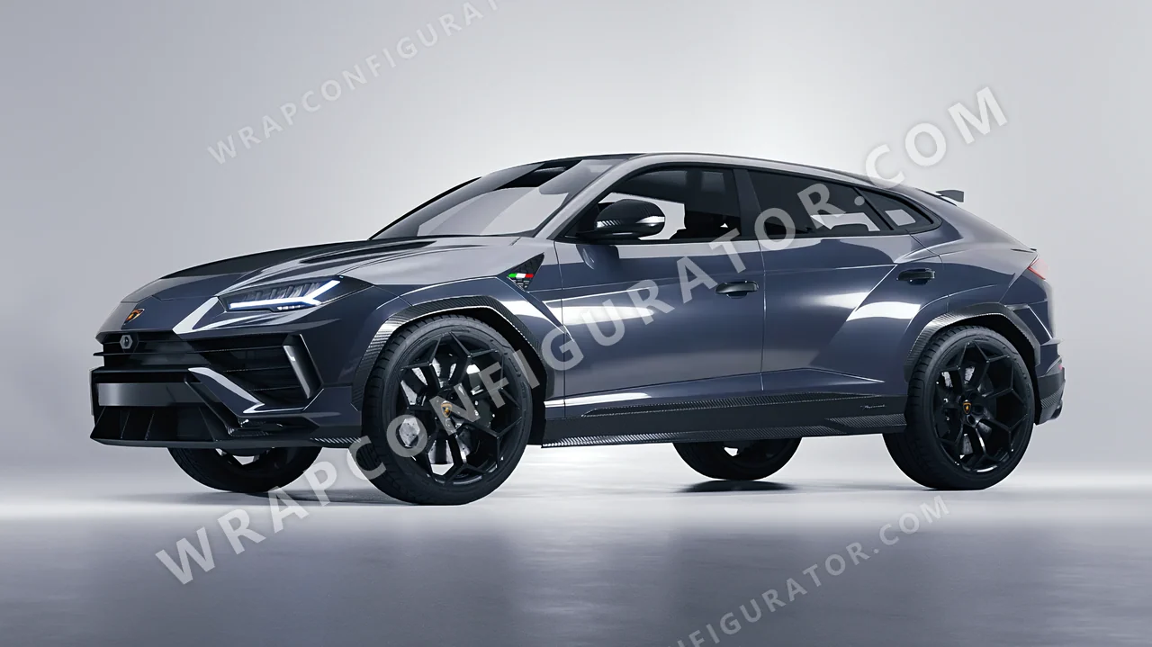 Grey Lamborghini Urus Performante 2024 wrapped in 3M Gloss Glacier Gray GP291