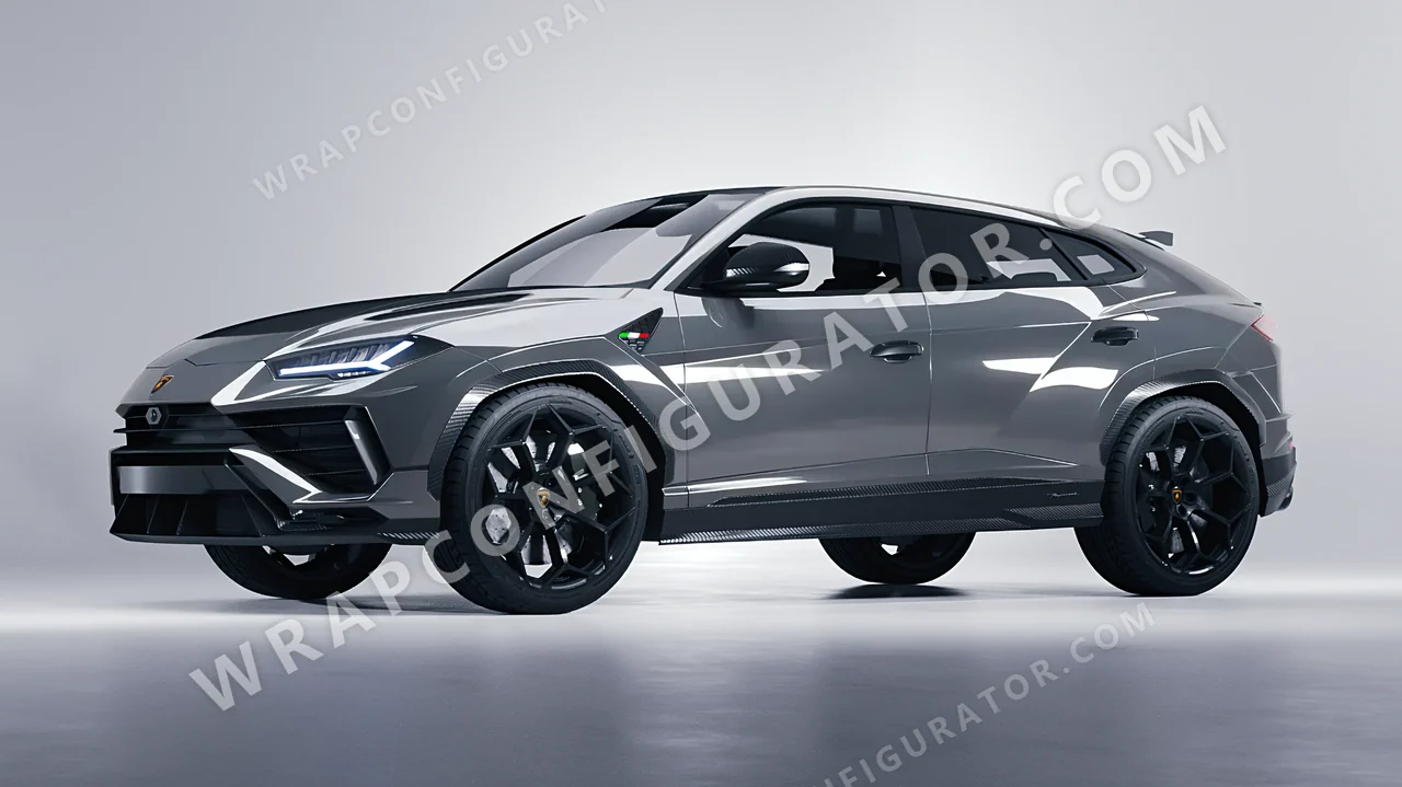 Grey Lamborghini Urus Performante 2024 wrapped in 3M Gloss Storm Gray G31