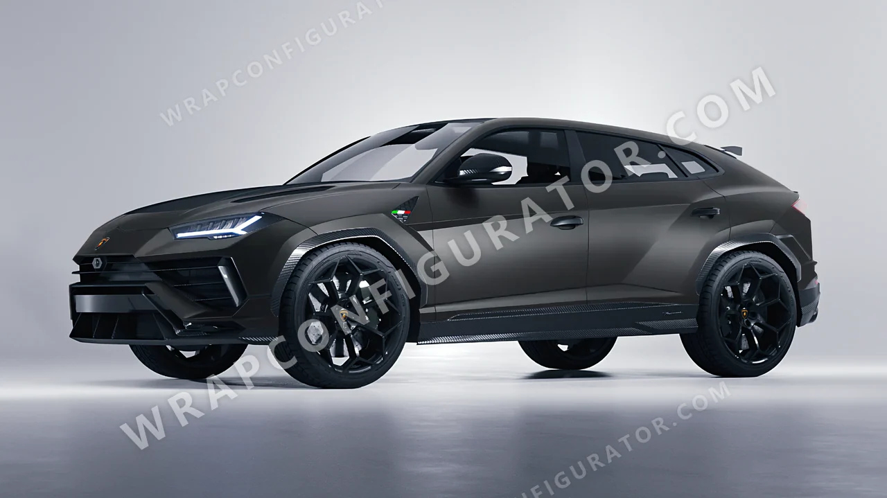 Grey Lamborghini Urus Performante 2024 wrapped in 3M Matte Charcoal Metallic M211