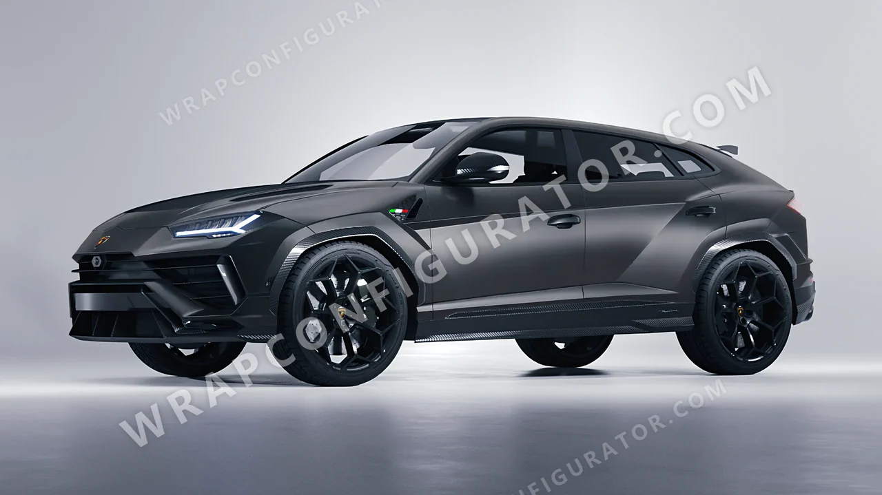 Grey Lamborghini Urus Performante 2024 wrapped in 3M Satin Dark Gray S261