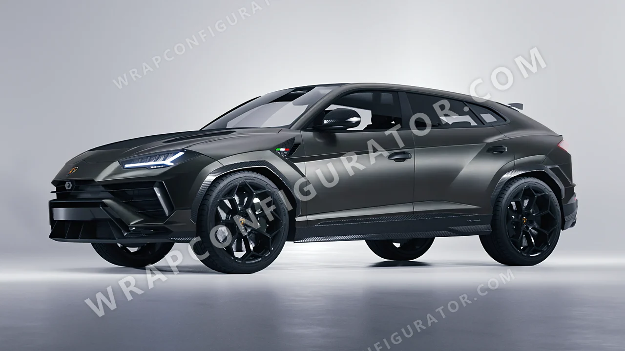 Grey Lamborghini Urus Performante 2024 wrapped in Avery Dennison Dark Grey SW900-854-M