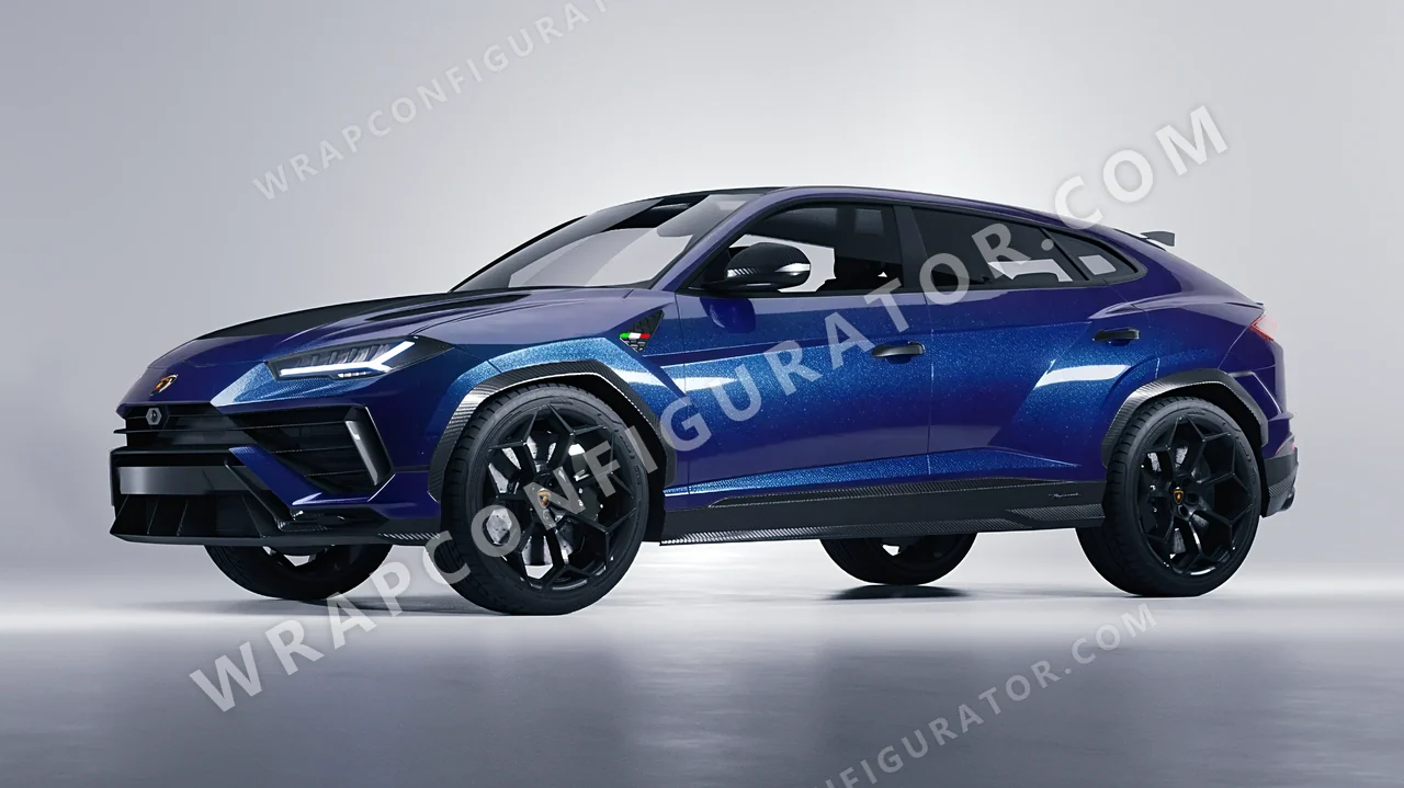 Grey Lamborghini Urus Performante 2024 wrapped in Avery Dennison Magnetic Burst SW900-679-M