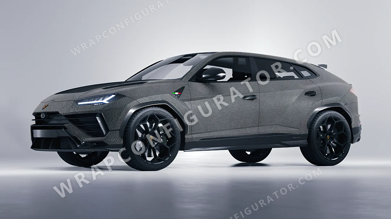 Grey Lamborghini Urus Performante 2024 wrapped in Avery Dennison Rugged Bedrock Grey SW900-824-X