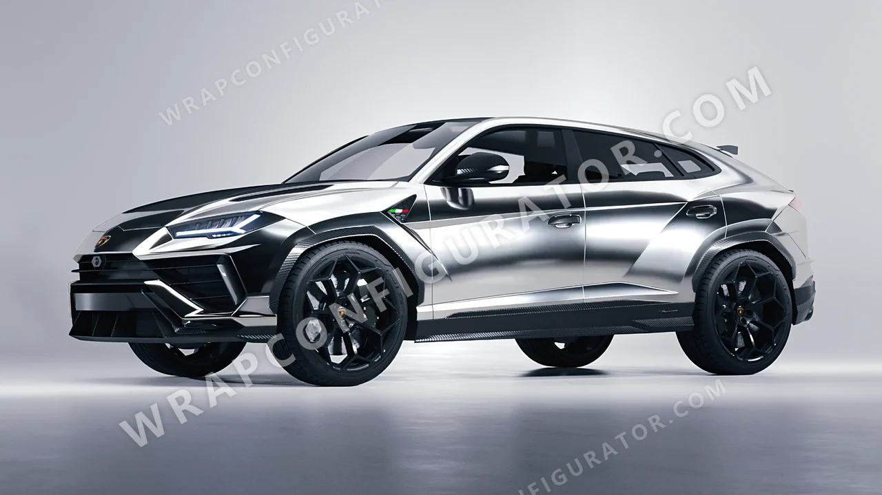 Grey Lamborghini Urus Performante 2024 wrapped in Avery Dennison Silver SF100-843-S