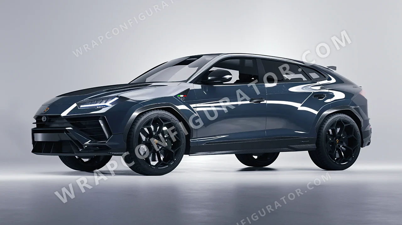 Grey Lamborghini Urus Performante 2024 wrapped in Inozetek Dynamic PPF Blue Graphite Grey DPPF927