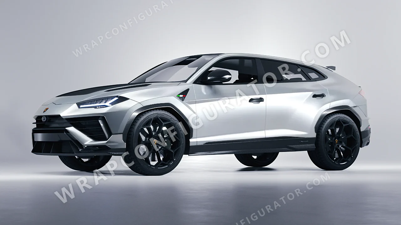 Grey Lamborghini Urus Performante 2024 wrapped in Inozetek Dynamic PPF Silver DPPF803