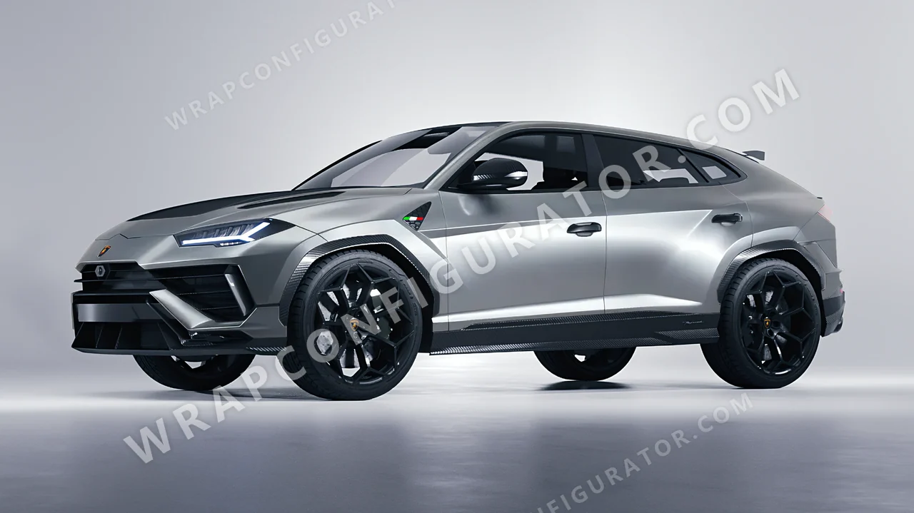 Grey Lamborghini Urus Performante 2024 wrapped in Inozetek Dynamic PPF Silver DPPF808