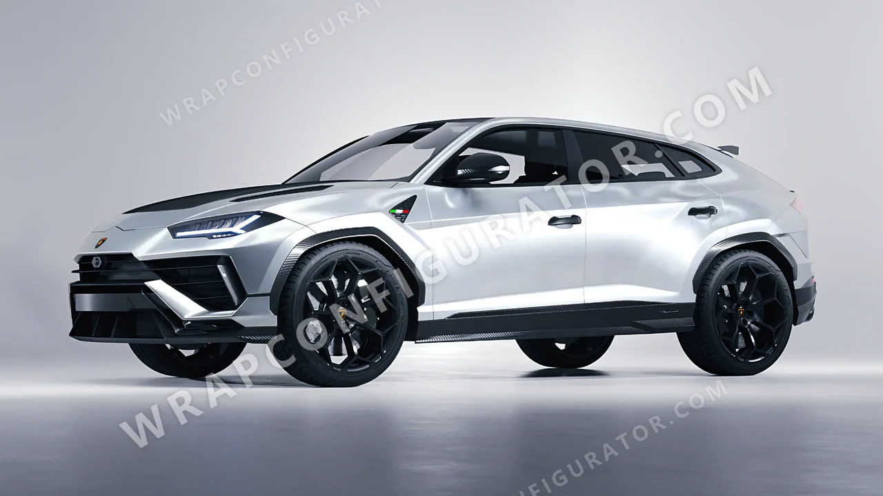Grey Lamborghini Urus Performante 2024 wrapped in Inozetek Dynamic PPF Star Silver DPPF805