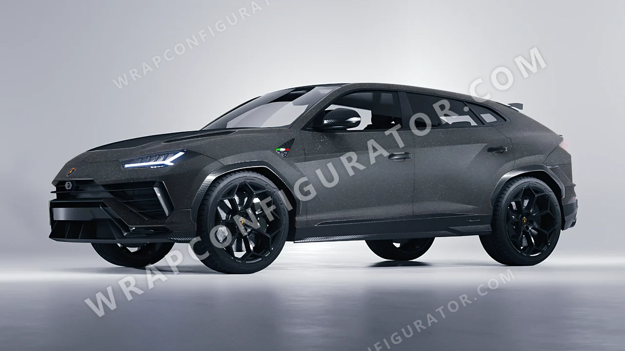 Grey Lamborghini Urus Performante 2024 wrapped in KPMF Dark Grey Matt K89015