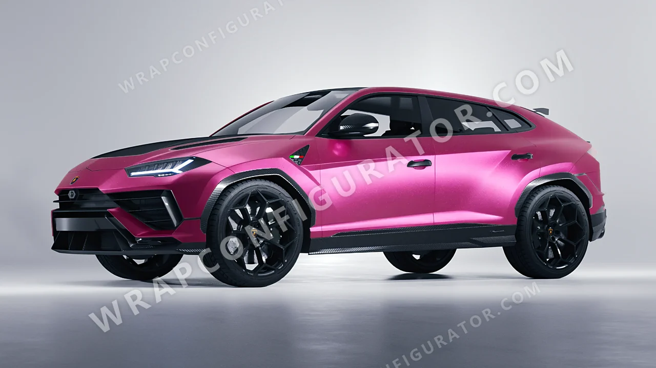 Grey Lamborghini Urus Performante 2024 wrapped in KPMF Matt Iced Pink Titanium K75504