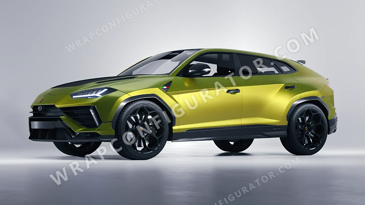 Grey Lamborghini Urus Performante 2024 wrapped in KPMF Matt Iced Yellow Titanium K75534