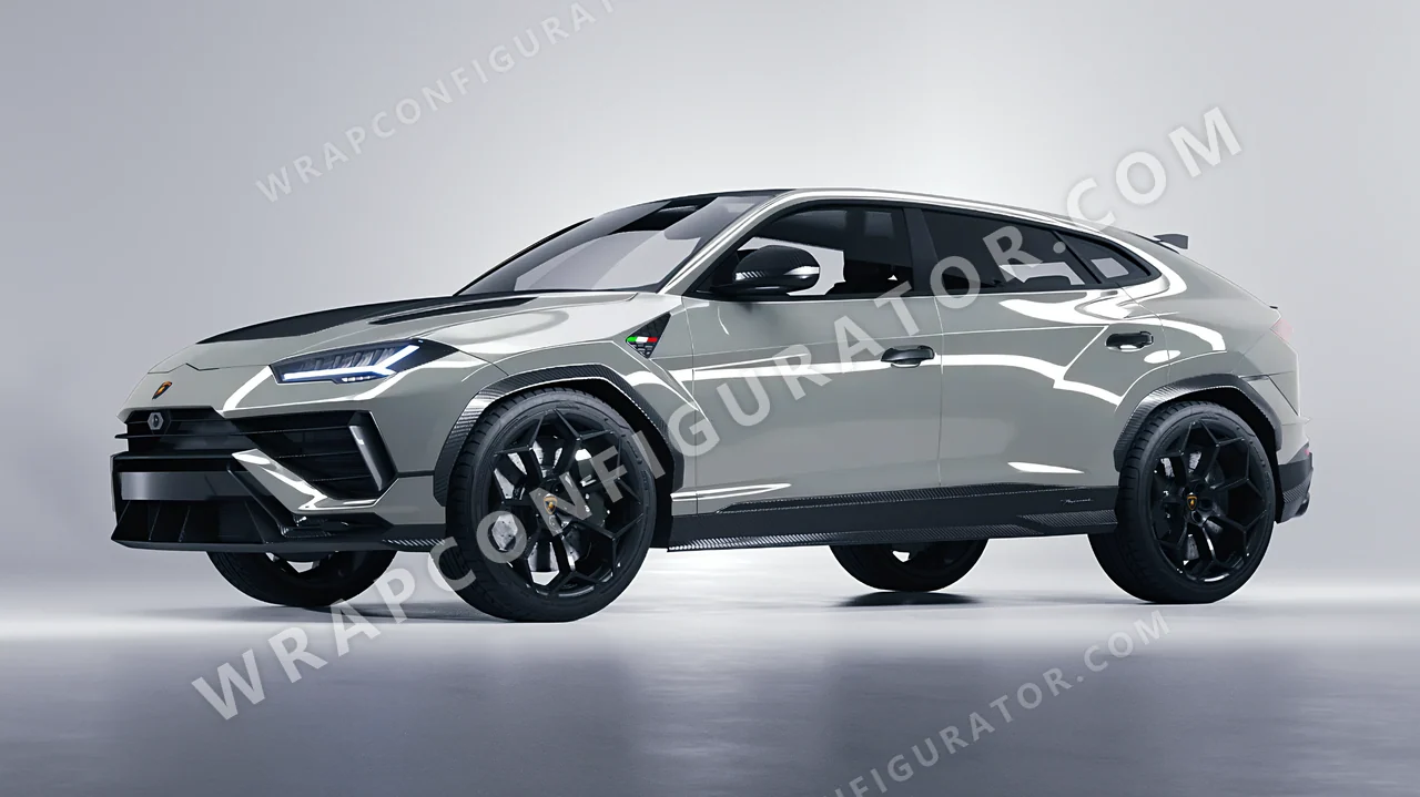 Grey Lamborghini Urus Performante 2024 wrapped in KPMF Ominous Grey K75415