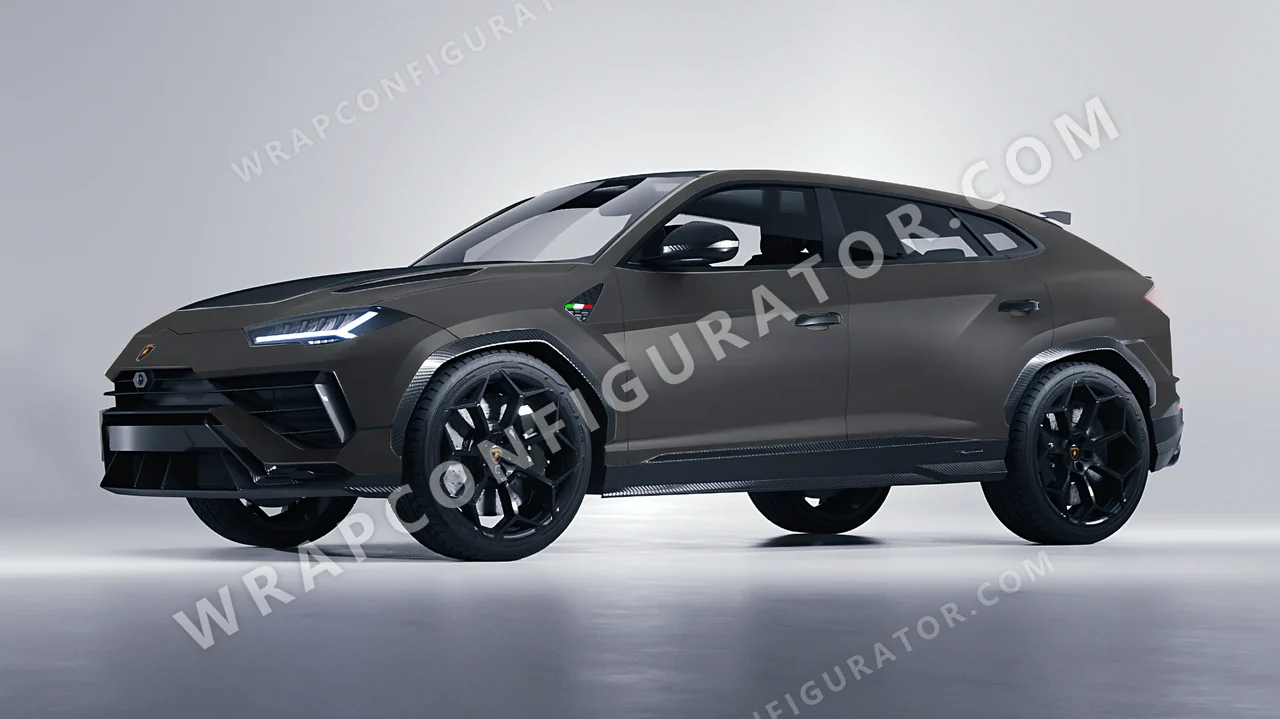 Grey Lamborghini Urus Performante 2024 wrapped in ORACAL Dark Grey 970RA-073M