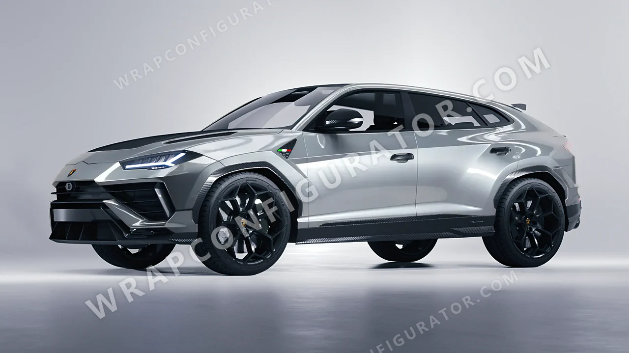 Grey Lamborghini Urus Performante 2024 wrapped in ORACAL Silver Grey 970RA-090G