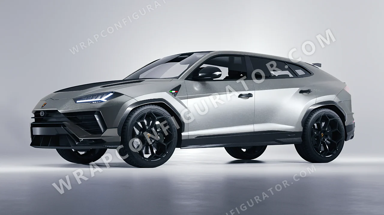 Grey Lamborghini Urus Performante 2024 wrapped in ORACAL Silver Grey 970RA-090M