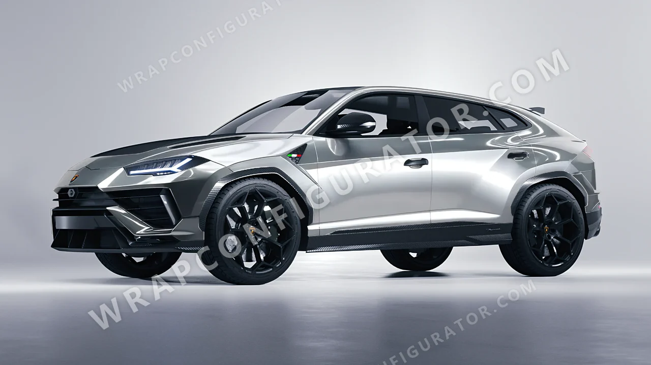 Grey Lamborghini Urus Performante 2024 wrapped in ORACAL Silver Lake 970RA-904G