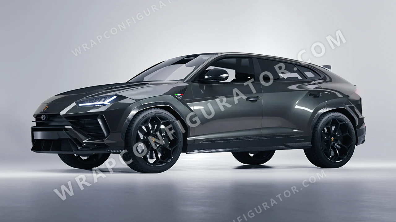 Grey Lamborghini Urus Performante 2024 wrapped in ORACAL Steel 970RA-795G