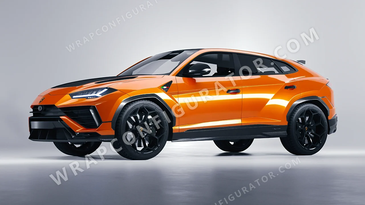 Orange Lamborghini Urus Performante 2024 wrapped in 3M Gloss Deep Orange G24