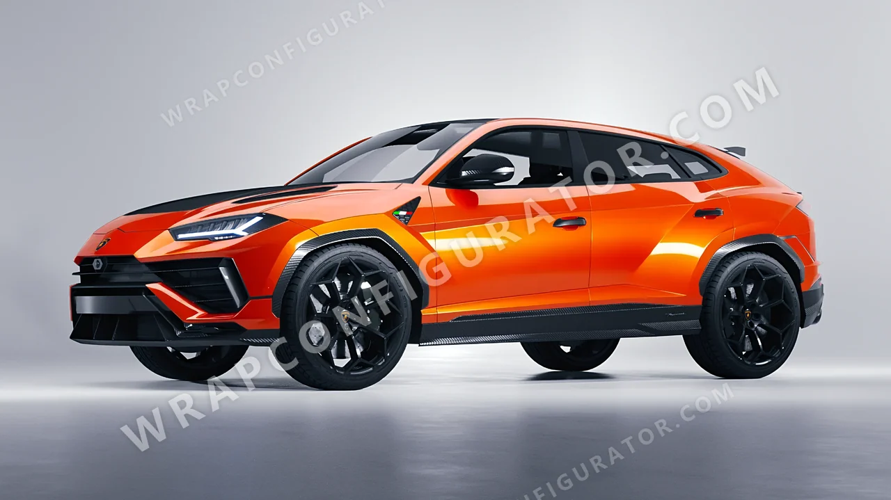 Orange Lamborghini Urus Performante 2024 wrapped in 3M Gloss Fiery Orange G364