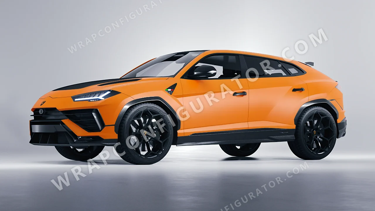 Orange Lamborghini Urus Performante 2024 wrapped in 3M Matte Orange M54