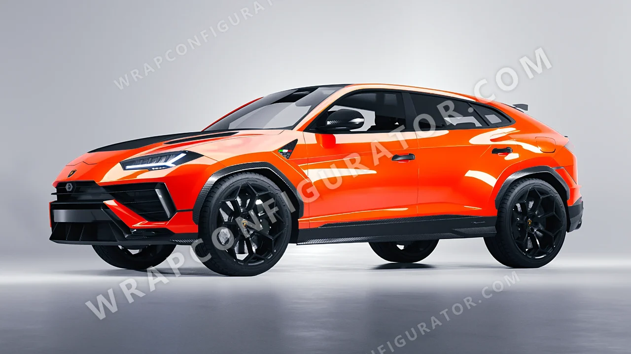Orange Lamborghini Urus Performante 2024 wrapped in Inozetek Dynamic PPF Solar Flame DPPF713